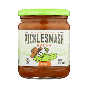 PICKLESMASH: Medium Salsa, 16 oz