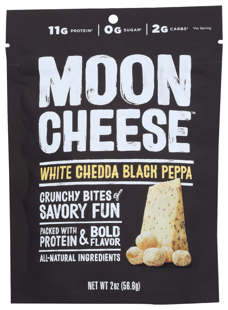 MOON CHEESE: White Chedda Black Peppa, 2 oz