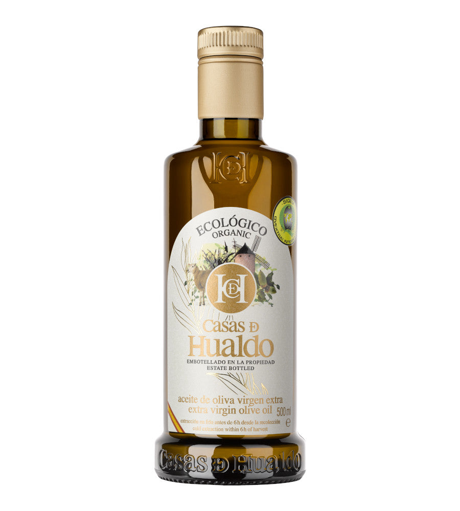 CASAS DE HUALDO: Organic Extra Virgin Olive Oil, 16.9 oz