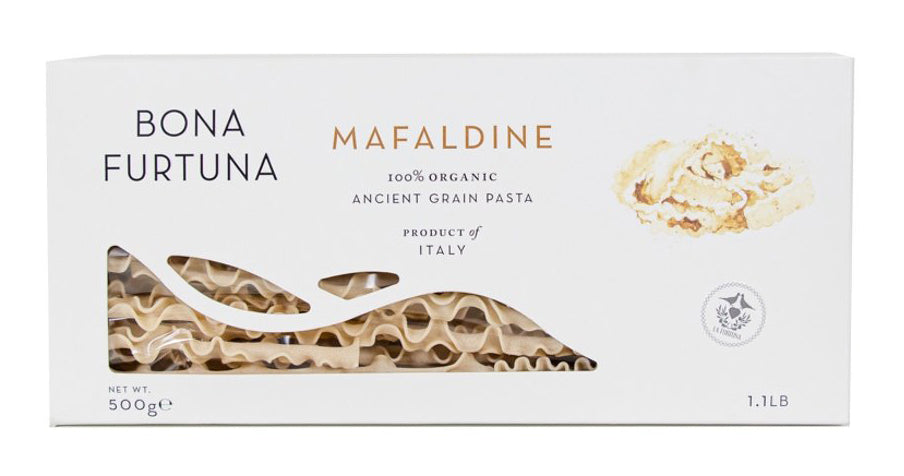 BONA FURTUNA: Organic Mafaldine Ancient Grain Pasta, 1.1 lb