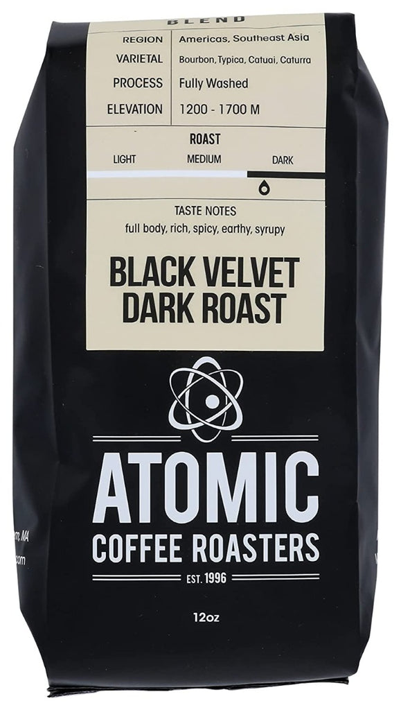 ATOMIC COFFEE ROASTERS: Dark Roast Black Velvet Coffee, 12 oz