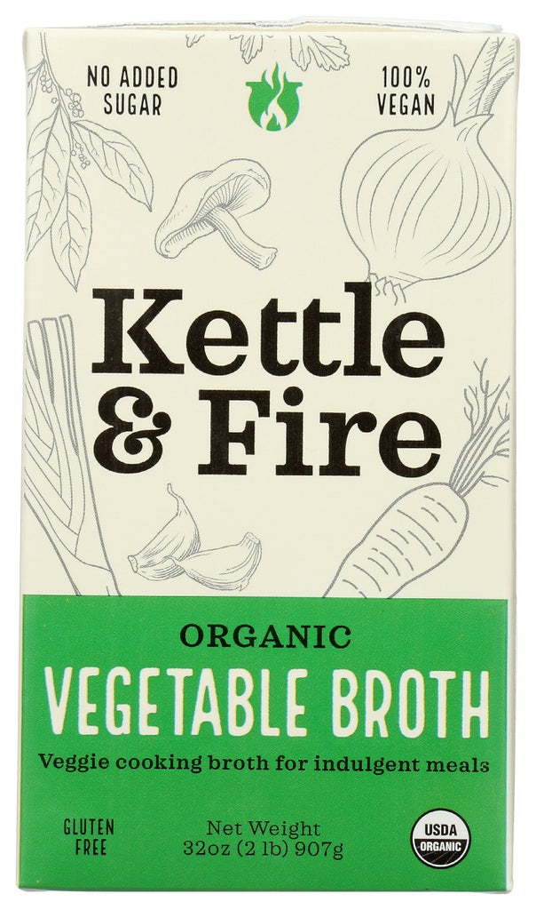 KETTLE AND FIRE: Organic Vegetable Broth, 32 oz