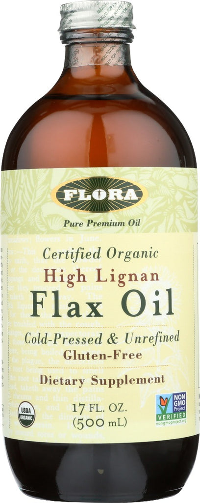 FLORA HEALTH: Flax Oil Hi Lignan Organi, 17 oz