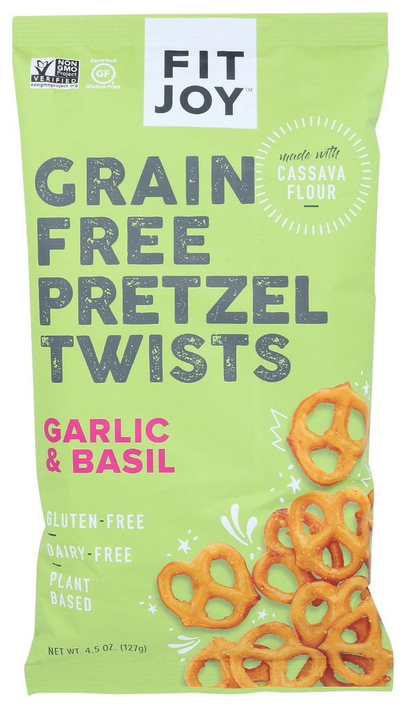 FITJOY: Garlic & Basil Pretzel Twists, 4.5 oz