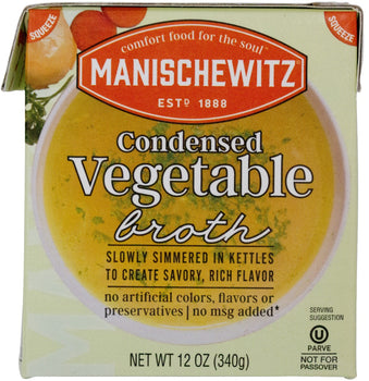 MANISCHEWITZ: Condensed Vegetable Broth, 12 fo