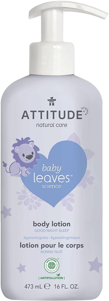 ATTITUDE: Baby Leaves Good Night Sleep Body Lotion, 16 fo