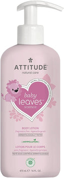 ATTITUDE: Baby Leaves Fragrance Free Body Lotion, 16 fo