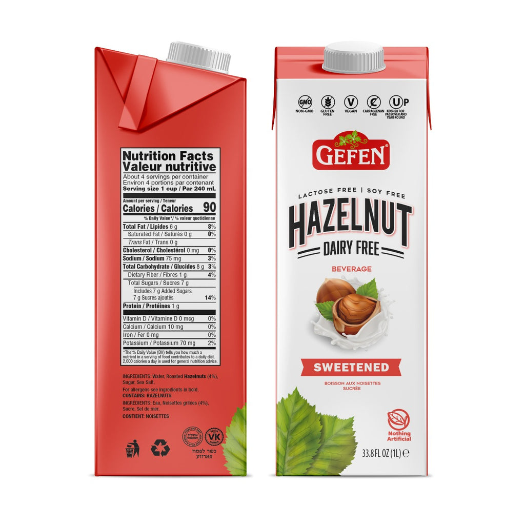 GEFEN: Milk Hazelnut Sweetened, 33.8 fo