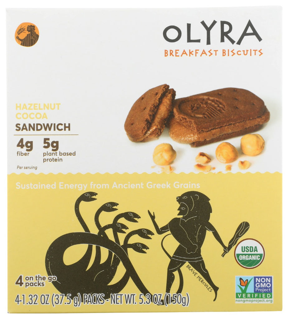 OLYRA: Breakfast Biscuits Hazelnut Cocoa Sandwich, 5.3 oz