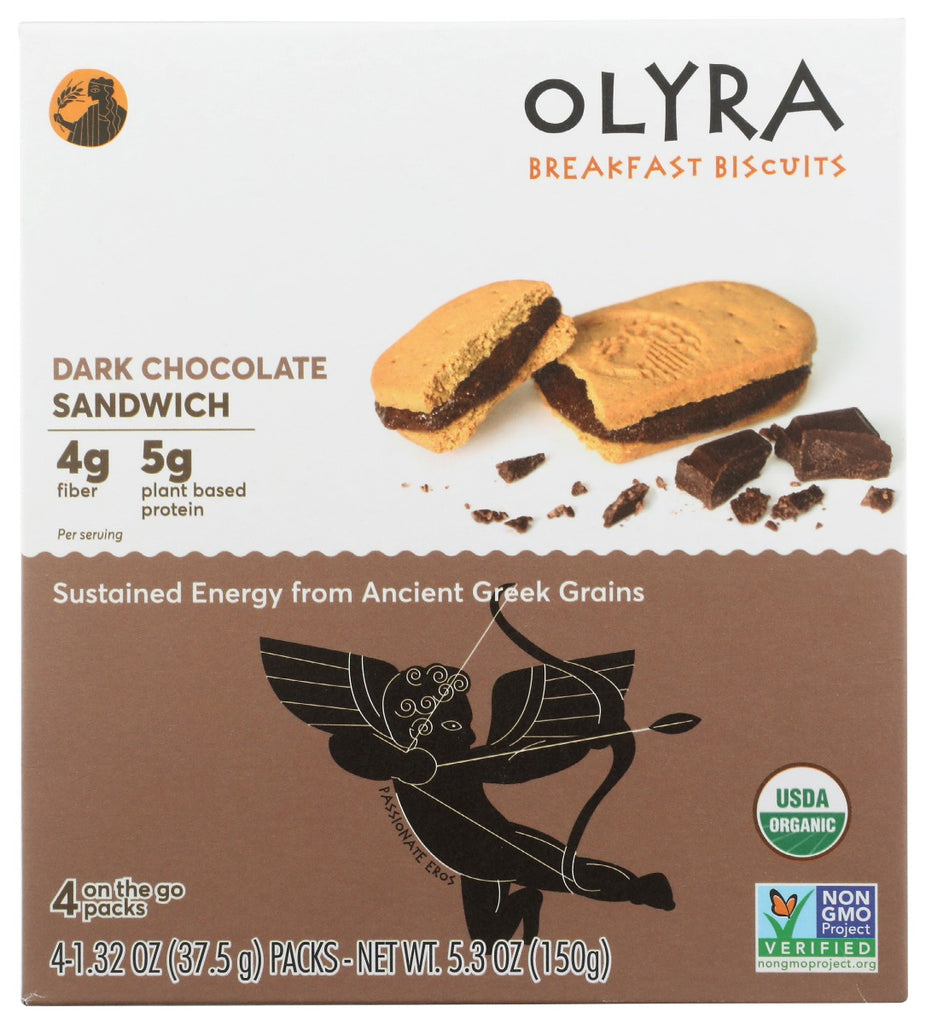 OLYRA: Breakfast Biscuits Dark Chocolate Sandwich, 5.3 oz