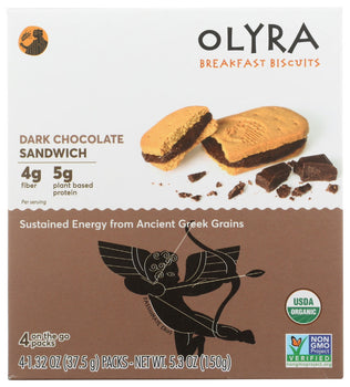 OLYRA: Breakfast Biscuits Dark Chocolate Sandwich, 5.3 oz