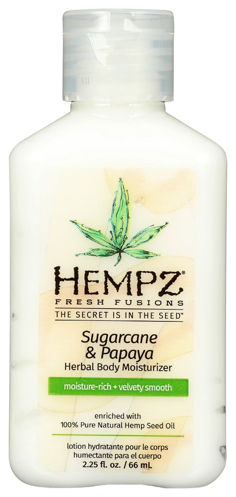 HEMPZ: Travel-Size Sugarcane & Papaya Herbal Body Moisturizer, 2.25 oz