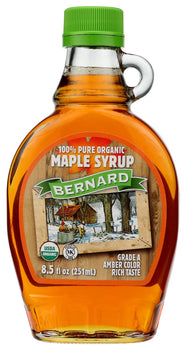 BERNARD: Pure Organic Maple Syrup, 8.5 fo