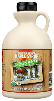 BERNARD: Dark Pure Organic Maple Syrup, 32 fo