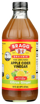 BRAGG: Organic Citrus Ginger Apple Cider Vinegar, 16 oz