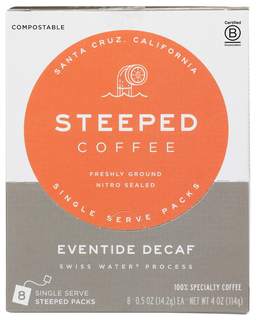 STEEPED COFFEE: Eventide Decaf Coffee, 8 bg