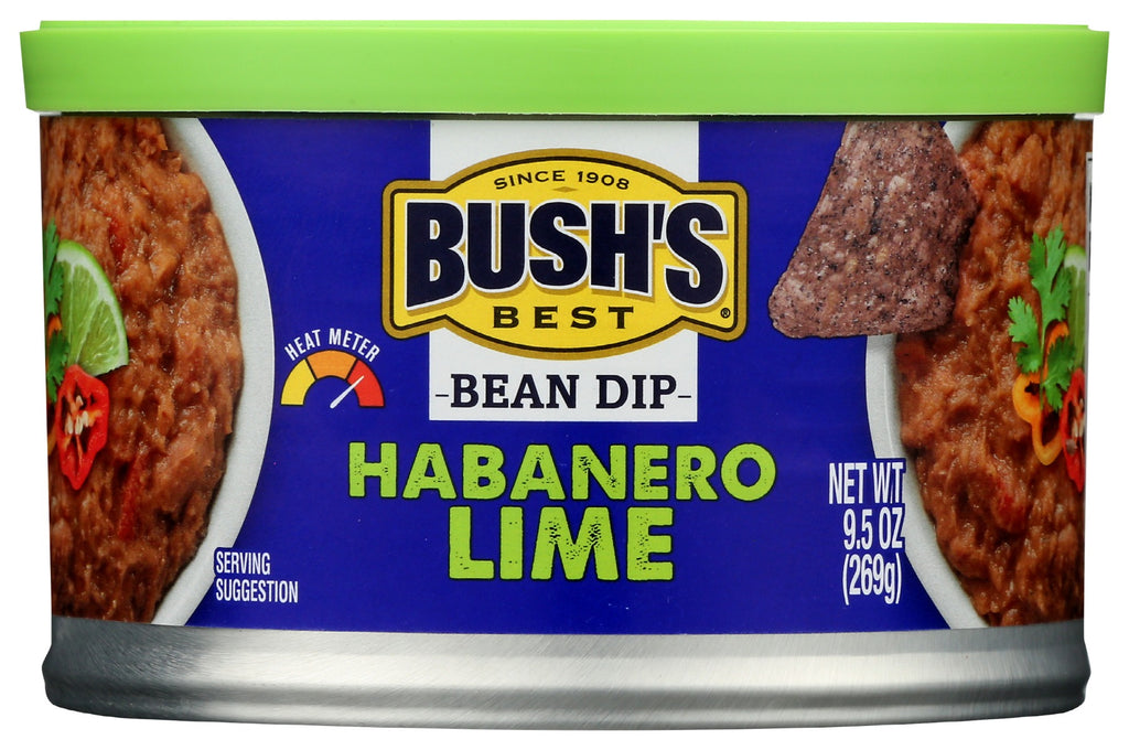 BUSHS BEST: Habanero Lime Bean Dip, 9.5 oz