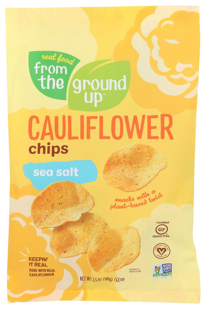 FROM THE GROUND UP: Cauliflower Chips Sea Salt, 3.5 oz