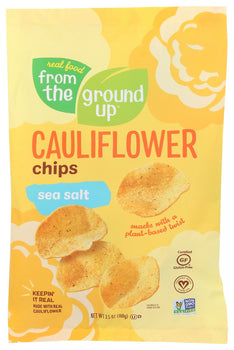 FROM THE GROUND UP: Cauliflower Chips Sea Salt, 3.5 oz