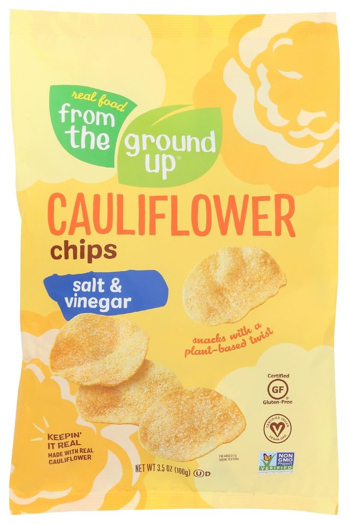 FROM THE GROUND UP: Cauliflower Chips Salt And Vinegar, 3.5 oz