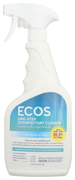 ECOS: Fragrance Free One Step Disinfectant Cleaner, 24 oz