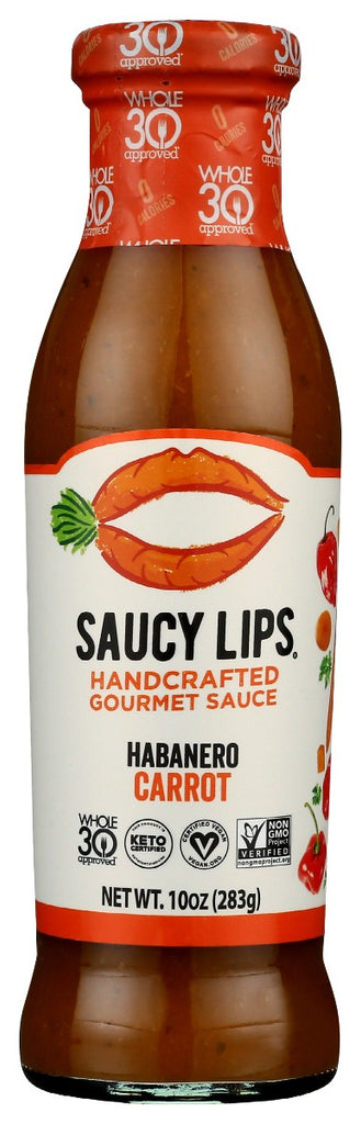 SAUCY LIPS: Habanero Carrot Handcrafted Gourmet Sauce, 10 oz