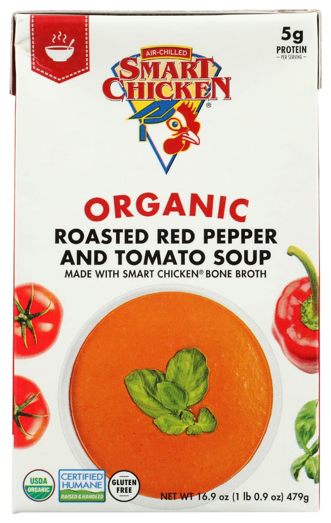 SMART CHICKEN: Organic Roasted Red Pepper And Tomato Soup, 16.9 oz