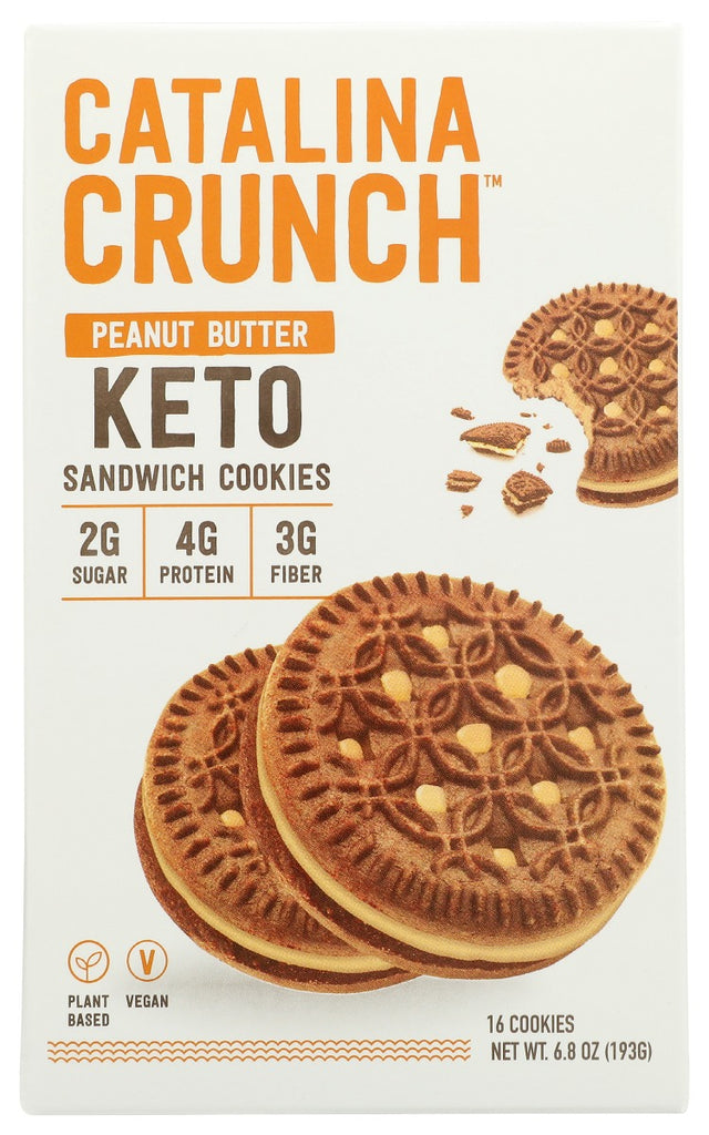 CATALINA SNACKS: Peanut Butter Keto Sandwich Cookies, 6.8 oz