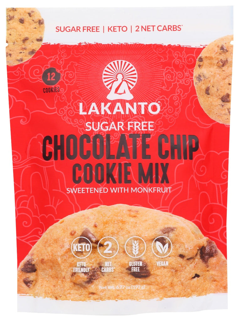 LAKANTO: Sugar Free Chocolate Chip Cookie Mix, 6.77 oz