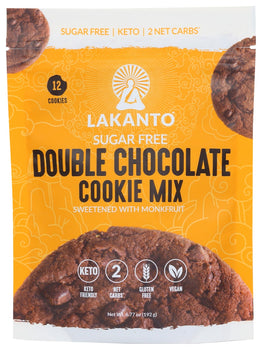 LAKANTO: Sugar Free Double Chocolate Cookie Mix, 6.77 oz