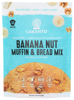 LAKANTO: Banana Nut Muffin And Bread Mix, 7.06 oz