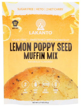 LAKANTO: Lemon Poppy Seed Muffin Mix, 6.77 oz