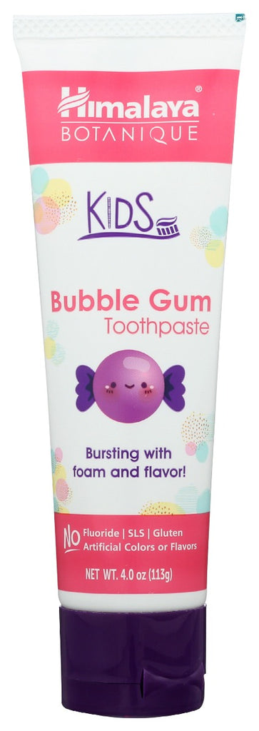 HIMALAYA HERBAL HEALTHCARE: Bubble Gum Kids Toothpaste, 4 oz