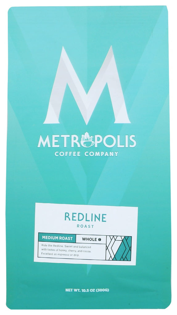 METROPOLIS COFFEE: Redline Medium Roast Whole Bean Coffee, 10.5 oz