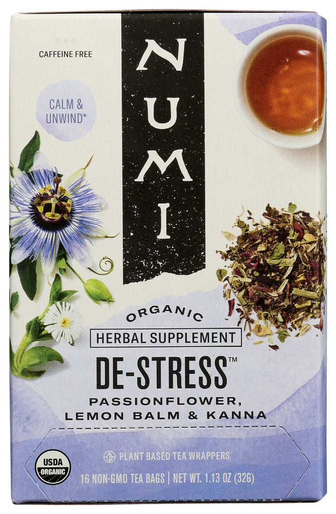 NUMI TEAS: Organic De Stress Tea, 16 bg