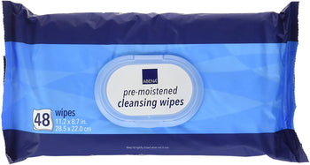 ABENA: Pre Moistened Cleansing Wipes, 48 pk