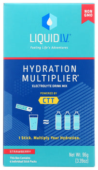 LIQUID IV: Hydration Strawberry 6Pkt, 3.39 oz