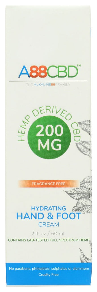 A88CBD: Hydrating CBD Hand & Foot Cream 200 Mg, 2 fo