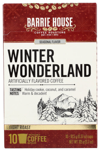 BARRIE HOUSE: Winter Wonder Coffee 10 Single Serve Capsules, 3.7 oz