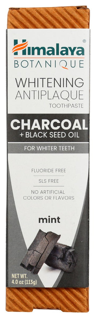 HIMALAYA HERBAL HEALTHCARE: Charcoal & Black Seed Oil Whitening Antiplaque Toothpaste, 4 oz