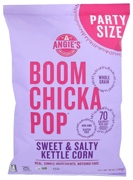 ANGIES: Boomchickapop Sweet And Salty Popcorn Kettle Corn Party Size, 10 oz