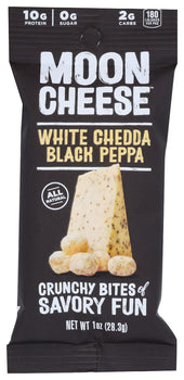 MOON CHEESE: White Chedda Black Peppa, 1 oz