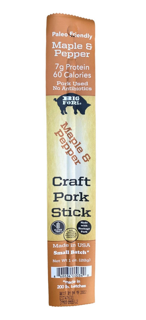 BIG FORK: Maple And Pepper Craft Pork Stick, 1 oz