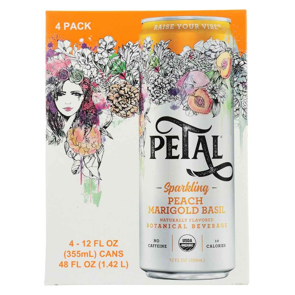 PETAL: Sparkling Peach Marigold Basil 4 Pk, 48 fo