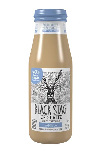 BLACK STAG: Iced Latte Vanilla Less Sugar, 13.7 fo