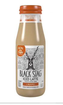 BLACK STAG: Caramel Iced Latte Less Sugar, 13.7 fo