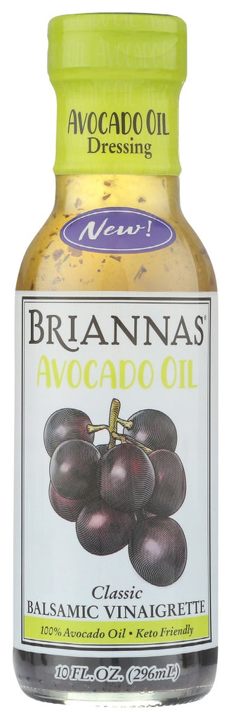 BRIANNAS: Classic Balsamic Vinaigrette Avocado Oil Dressing, 10 oz