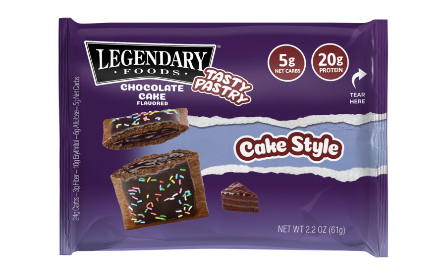 LEGENDARY FOODS: Chocolate Cake Tasty Pastry, 2.2 oz