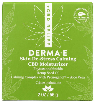 DERMA E: Skin De-Stress Calming CBD Moisturizer, 2 oz