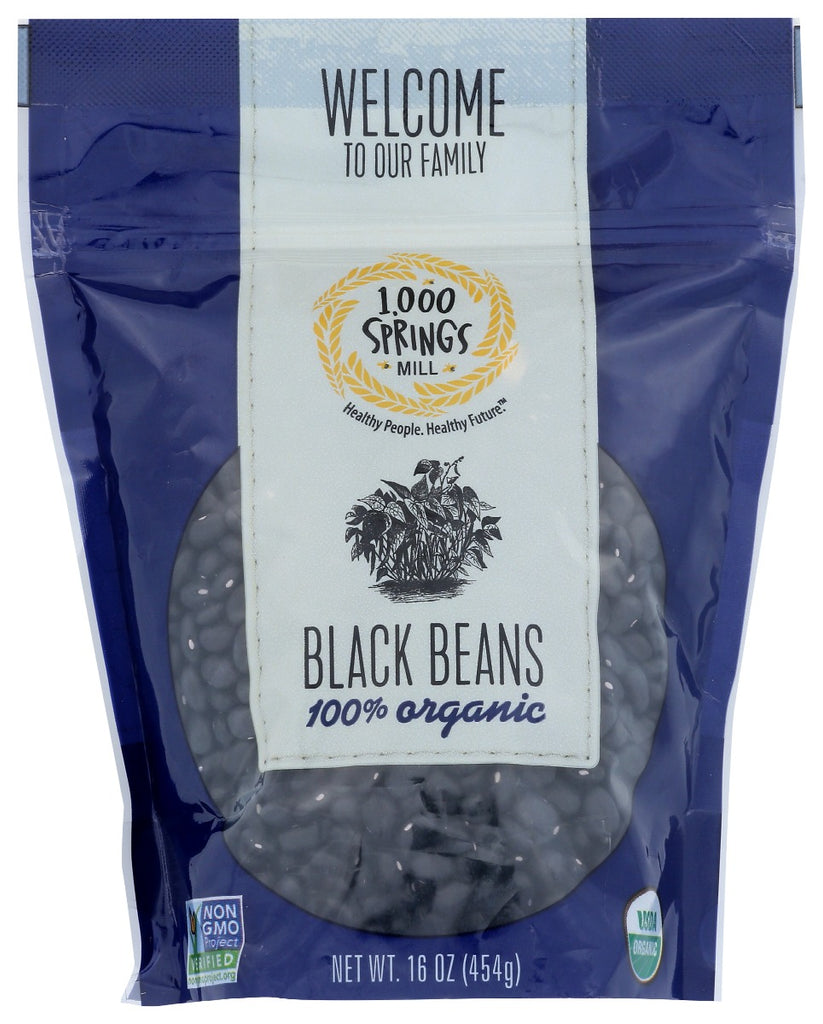 1000 SPRINGS MILL: Black Beans, 16 oz